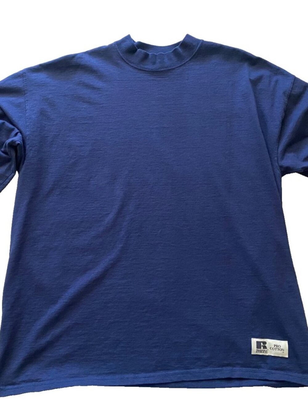 Vintage 90's Russell Athletic Shirt Men’s XL Navy Pro Cotton Mock Neck